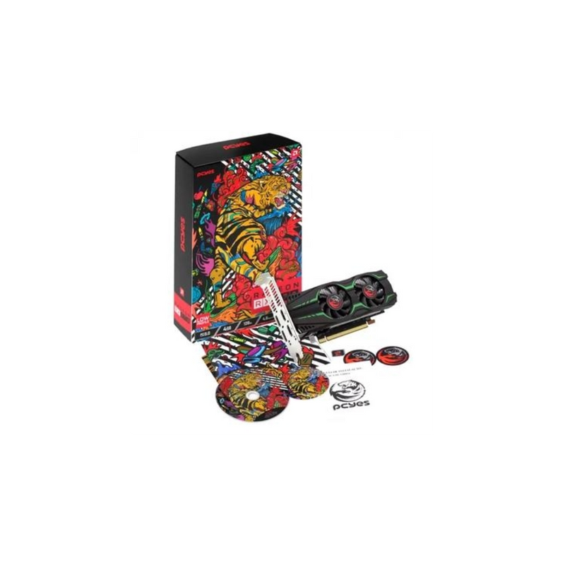Placa De Video 4gb RX 570 Gddr5 AMD Radeon PCYes Graffiti Series 128bits Dual Fan 4x Hdmi Low Profile - PVRX570LP4GBDF