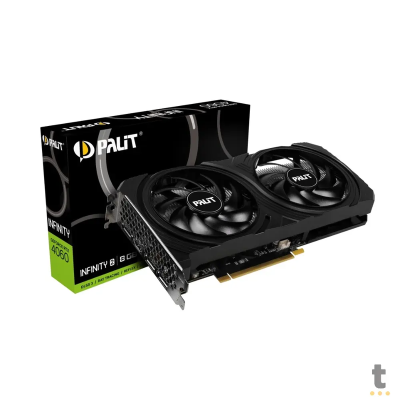 Placa De Video 8gb Rtx4060 Gddr6 Palit Infinity 2 GeForce 128Bits 2460Mhz 3x Displayport 1x Hdmi - NE64060019P1-1070L
