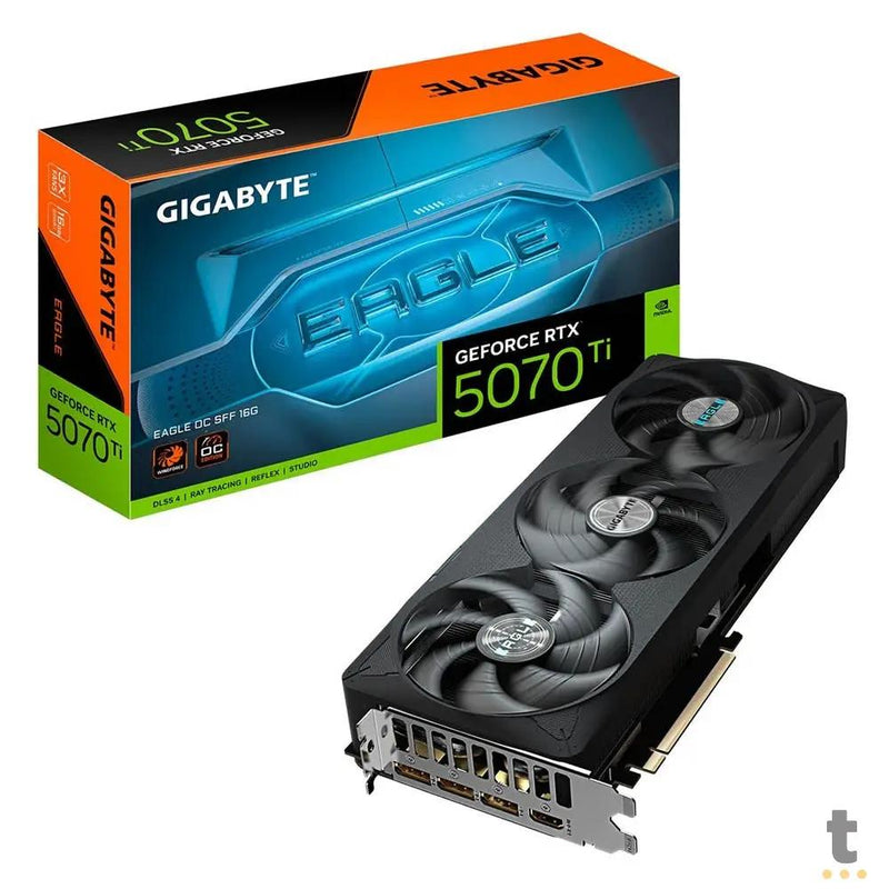 Placa De Video Gigabyte Nvidia Geforce RTX 5070 Ti 16gb GDDR7 256bits 3x Displayport 1x Hdmi - GV-N507TE