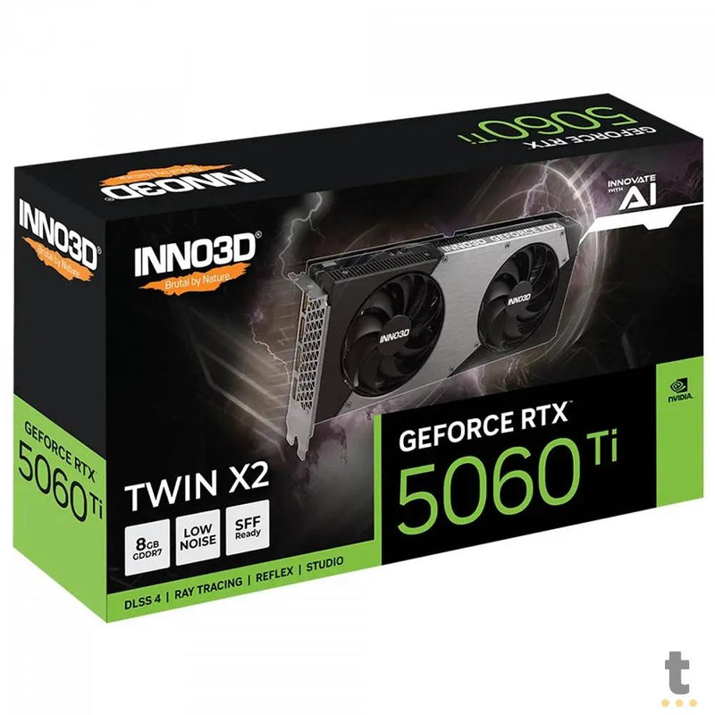 Placa De Video Inno3d Nvidia Geforce Twin X2 RTX 5060Ti 8gb GDDR7 128bits 3x Displayport 1x Hdmi - N506T2-08D7-193075N