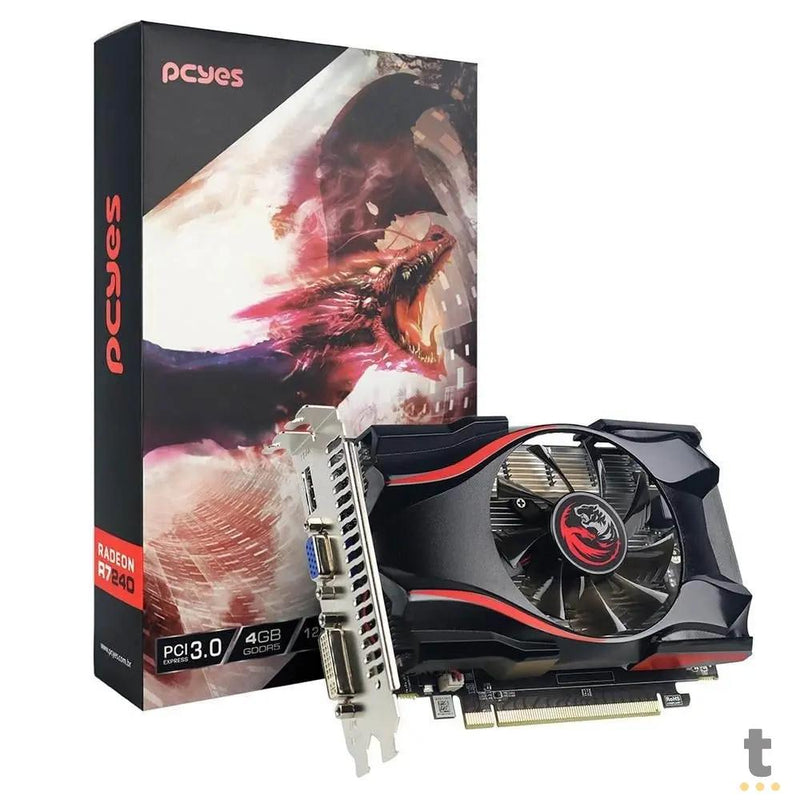 Placa De Video Pcyes AMD Radeon R7 240 4gb GDDR5 128bits Hdmi Dvi Vga - PVR2404GBR5128