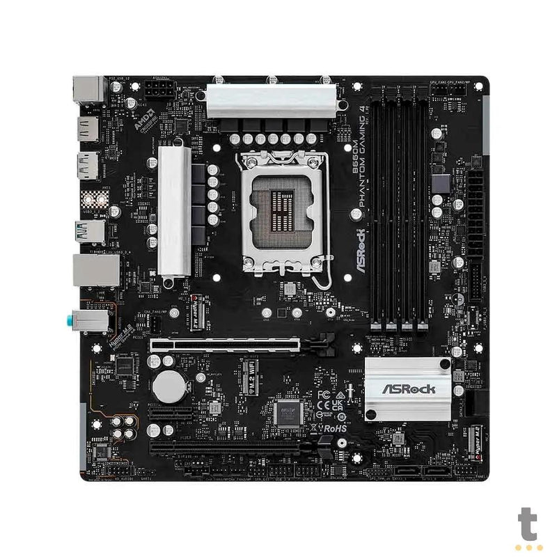 Placa Mae Asrock B660M Phantom Gaming 4 Matx Lga 1700 Ddr4 Hdmi Displayport M.2 NVME (12a e 13a Geração)