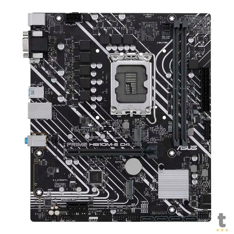 Placa Mae Asus Prime H610M-E D4 Intel Lga 1700 Ddr4 Hdmi USB 3.2 Displayport M.2 (12a Geração)