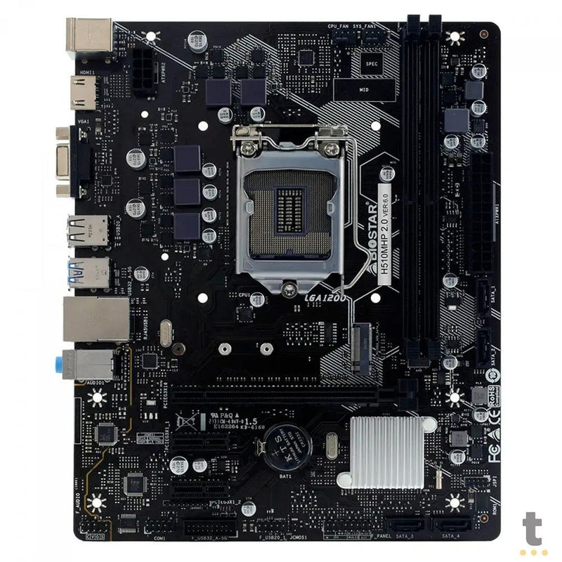 Placa Mae Biostar H510 Intel Lga 1200 Ddr4 Hdmi M.2 Usb 3.2 (10a e 11a Geração) - H510MHP 2.0
