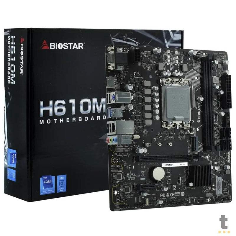 Placa Mae Biostar H610M Lga 1700 Ddr4 Hdmi USB 3.2 M.2 (12a e 13a Geração) - H610MHP