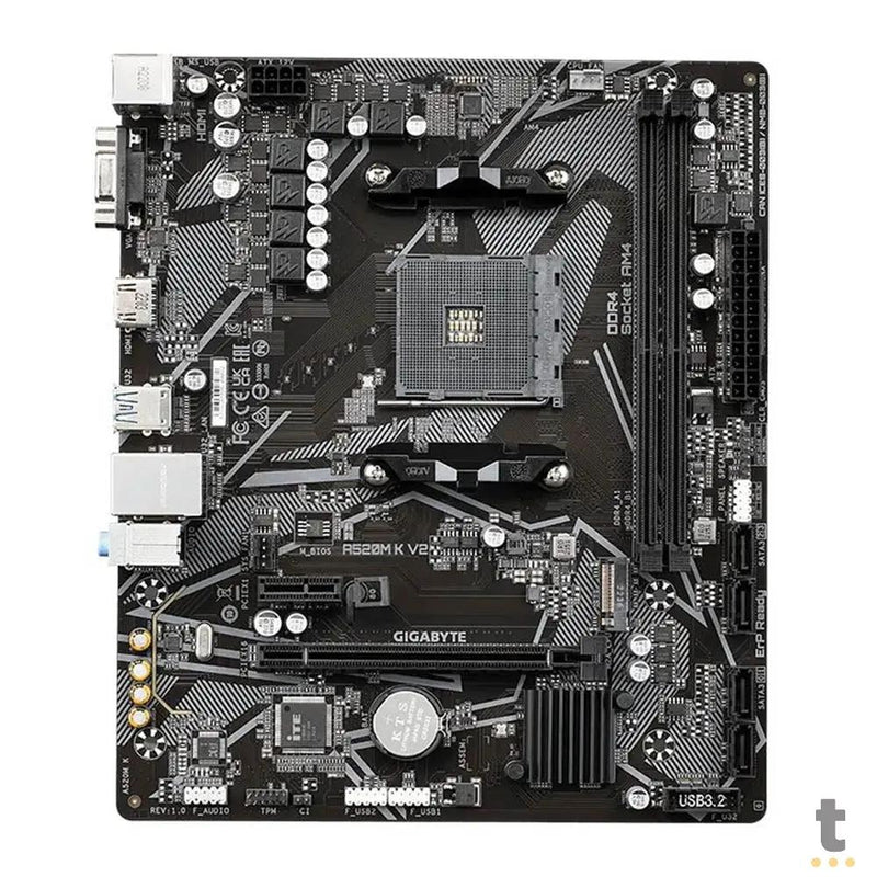 Placa Mae Gigabyte A520M K V2 1.1 DDR4 Socket AM4 AMD Ryzen Vga Hdmi Usb 3.2 M.2 - A520M K V2