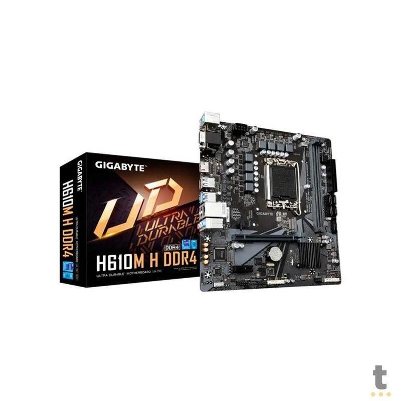 Placa Mae Gigabyte H610M H Matx Intel Lga 1700 Ddr4 Hdmi USB 3.2 D-Sub M.2 (12a Geração)