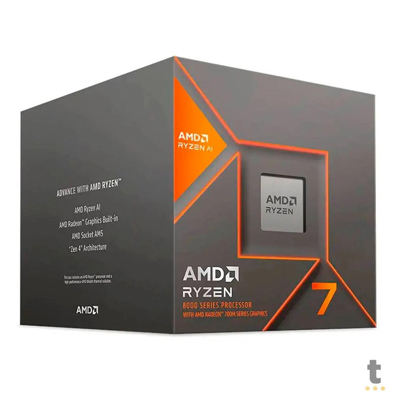 Processador Amd Ryzen 7 8700G 5.1Ghz 16mb Cache Socket Am5 (Com Video Integrado) -  100100001236BOX