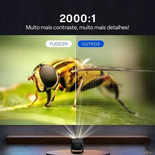 Projetor Smart Full HD Android/iOS Multi Bluetooth 300 ANSI Lumens (1920x1080) Preto - PJ300N