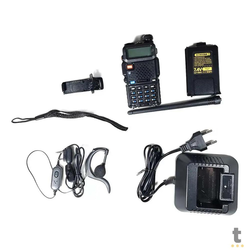 Radio De Comunicacao Walkie Talkie Bomvink Preto - BOM-5701