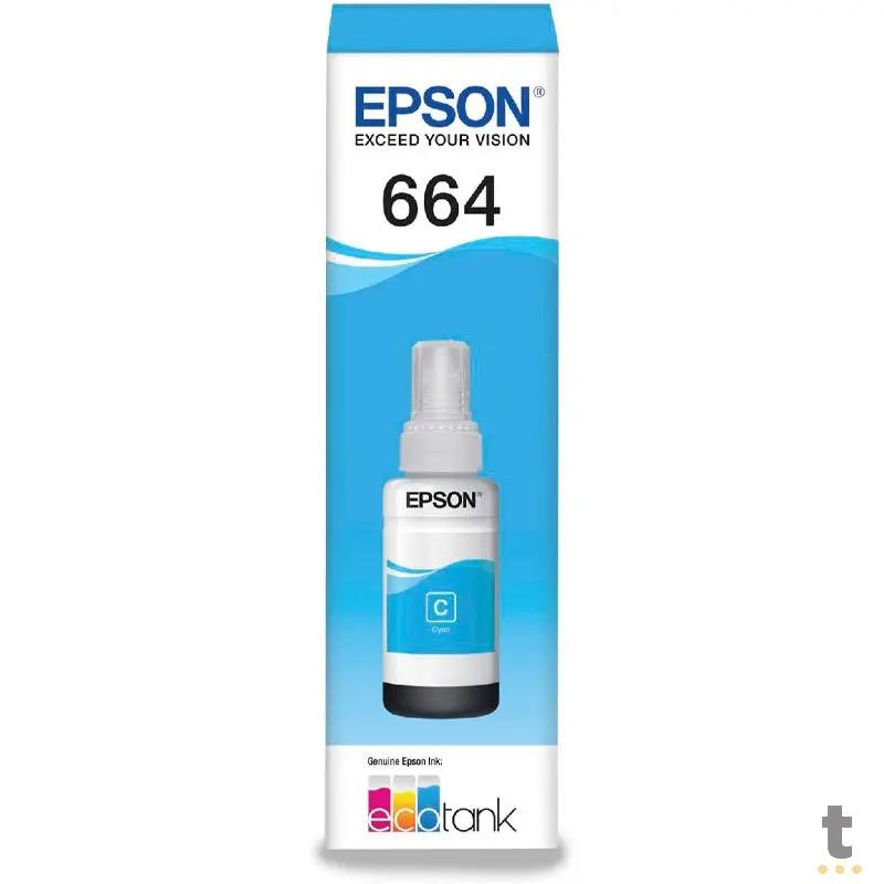 Refil De Tinta Epson T664220 70ml - Ciano - P/ L110 L120 L200 L395 L1300