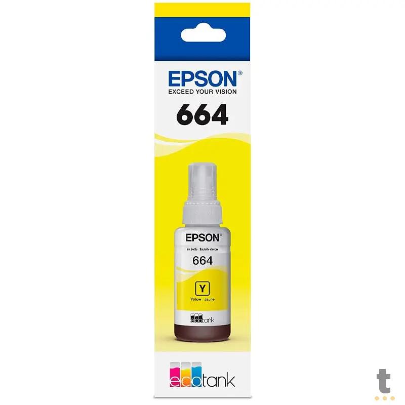 Refil De Tinta Epson T664420 70ml - Amarelo - P/ L110 L120 L200 L395 L1300