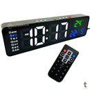 Relogio De Parede Led Digital Color Lelong C/ Controle Remoto - LE-2165