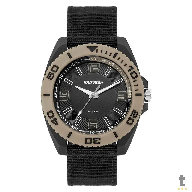 Relógio de Pulso Analogico Mormaii Casual Bege / Preto - MO2035LP/8P