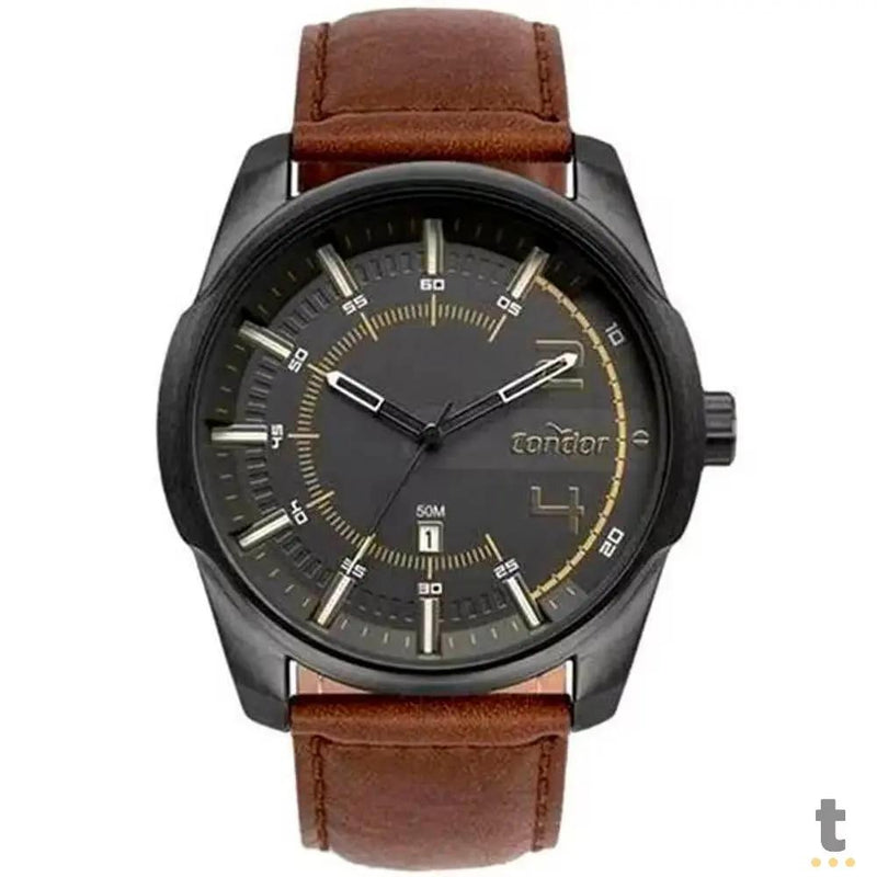 Relógio de Pulso Condor Cinza C/ Pulseira Marrom - CO2115MWH/3M