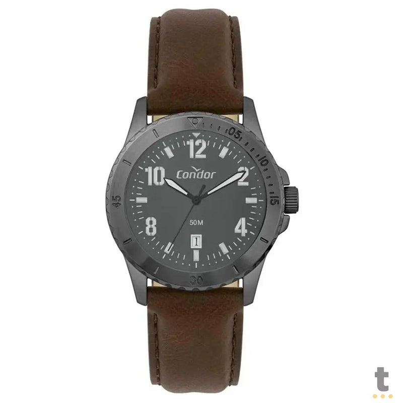Relógio de Pulso Condor Cinza C/ Pulseira Marrom - CO2115MZA/4F