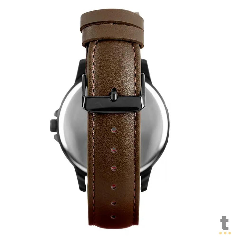 Relógio de Pulso Condor Militar Grafite C/ Pulseira Marrom - CO2035NGE/5P