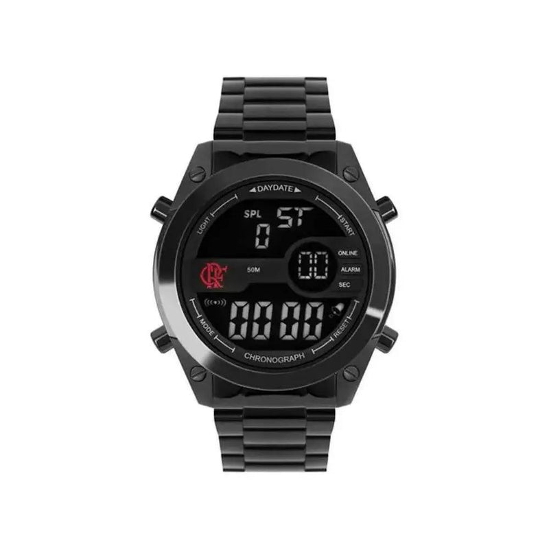 Relógio de Pulso Digital Technos Flamengo em Silicone Preto - FLA902AB/7P