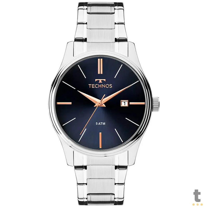 Relógio de Pulso Technos Classic Steal em Aço Prata - 2115MPM/1K