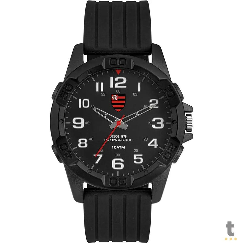 Relógio de Pulso Technos Flamengo Preto Pulseira em Silicone - FLAMOPC21JAS/8R