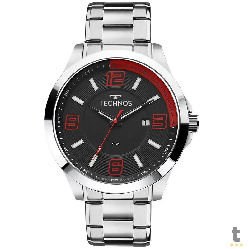 Relógio de Pulso Technos Racer em Aço Prata - 2115KLM/1R