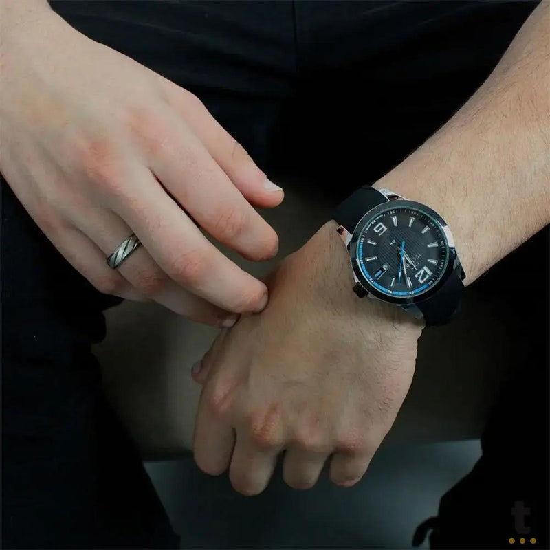 Relógio de Pulso Technos Racer em Silicone Preto - 2115KNW/8P