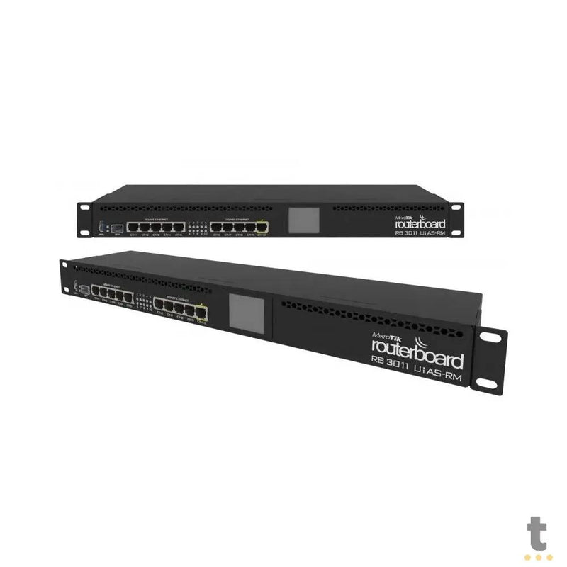 Roteador 10 Portas Mikrotik RouterBoard Gigabit  (10 Portas 10/100/1000 + 1 Poe + 1 Sfp) - RB3011UiAS-RM