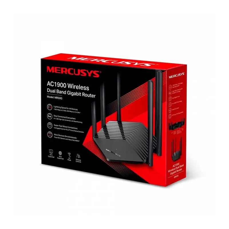 Roteador Mercusys Wireless Dual Band 2,4/5ghz AC1900 - MR50G
