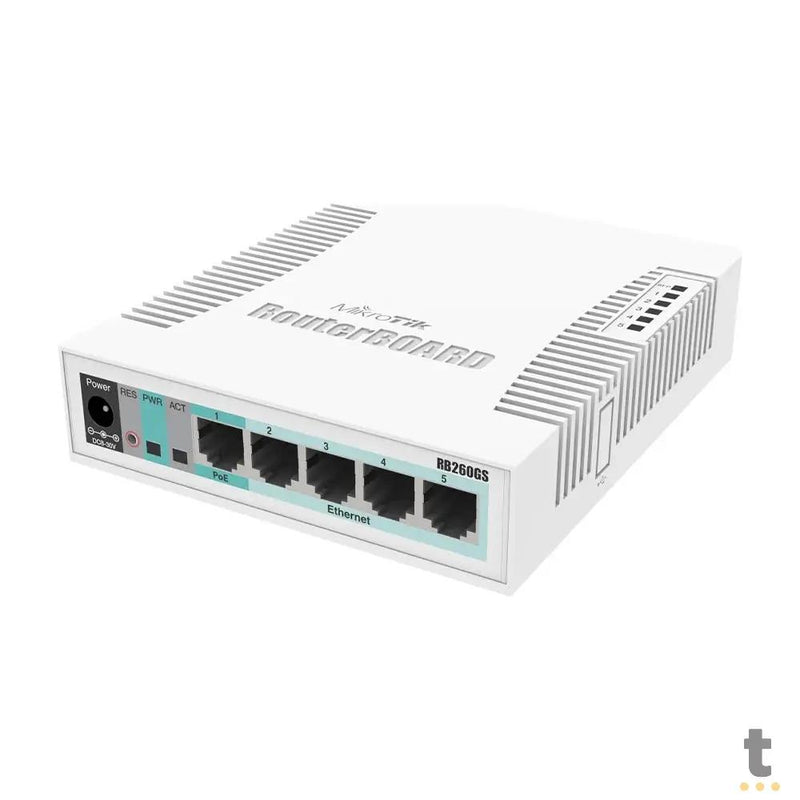 Roteador Mikrotik Routerboard Rb 260GS 5 Portas Gerenciável - RB260GS