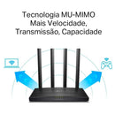 Roteador Wireless  TP-Link AC1300 Dual Band Gigabit Mesh - Archer C6