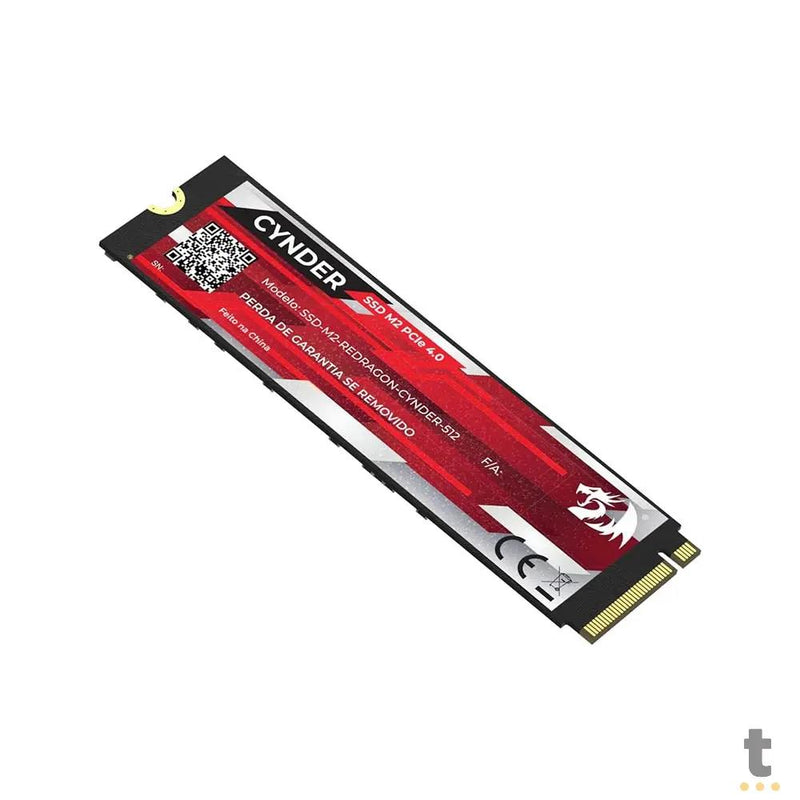 SSD M.2 Redragon Cynder PCIe 4.0 480Gb (512GB) 2280 3D NAND 6300Mb/s com Dissipador - GD-708