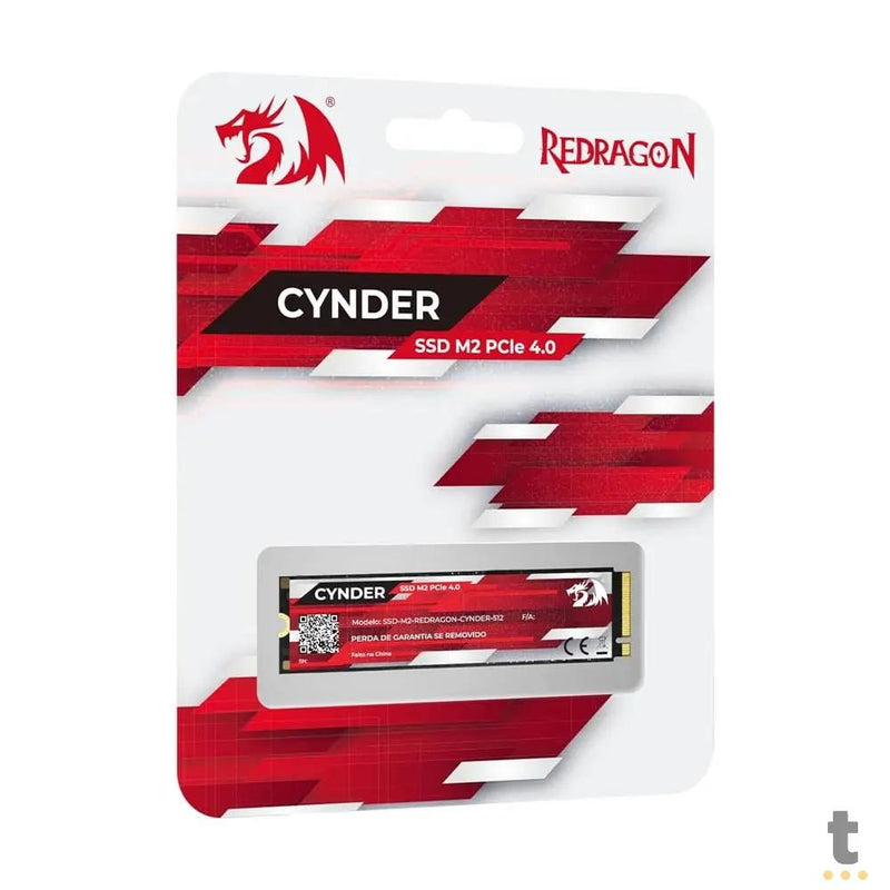 SSD M.2 Redragon Cynder PCIe 4.0 480Gb (512GB) 2280 3D NAND 6300Mb/s com Dissipador - GD-708