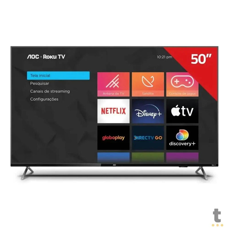 Smart TV Led Aoc Roku TV 50" 4K UHD Wi-fi USB HDMI - 50U7045/78