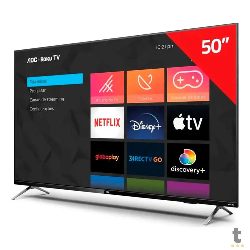 Smart TV Led Aoc Roku TV 50" 4K UHD Wi-fi USB HDMI - 50U7045/78