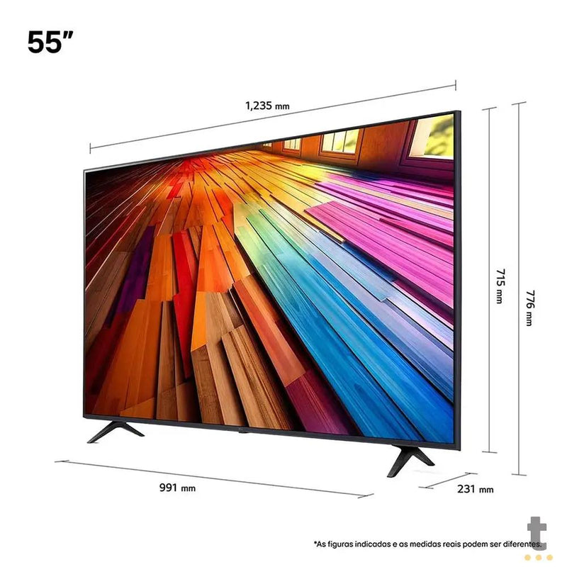 Smart TV Led LG 55" UHD UT80 4K Wi-fi Bluetooth USB HDMI ThinQ Ai Alexa - 55UT8000
