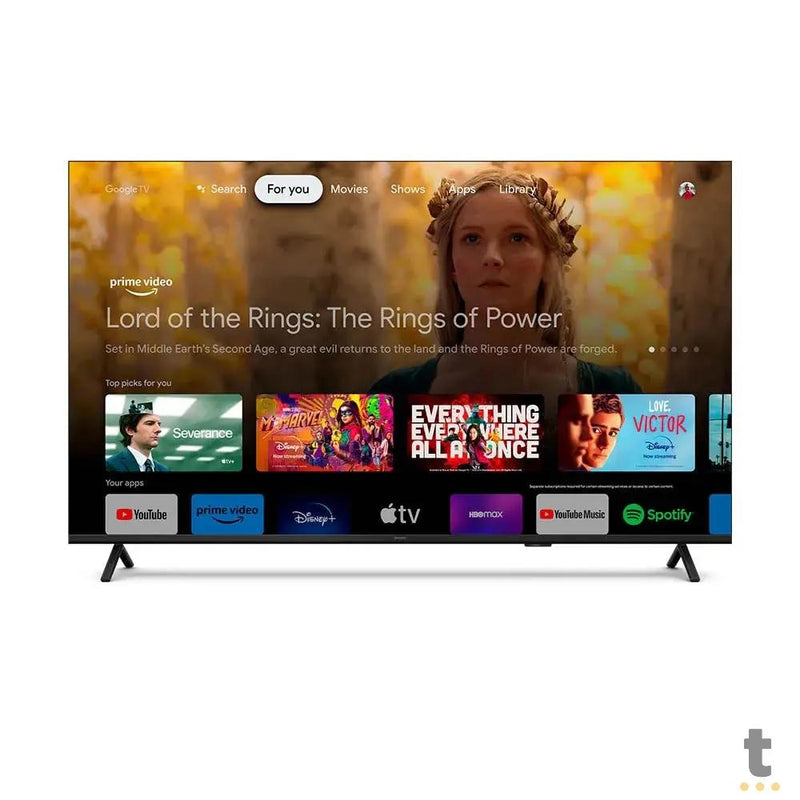 Smart TV Led Philips 65" UHD 4K Wi-fi Bluetooth USB HDMI Google TV Sem Bordas - 65PUG7419