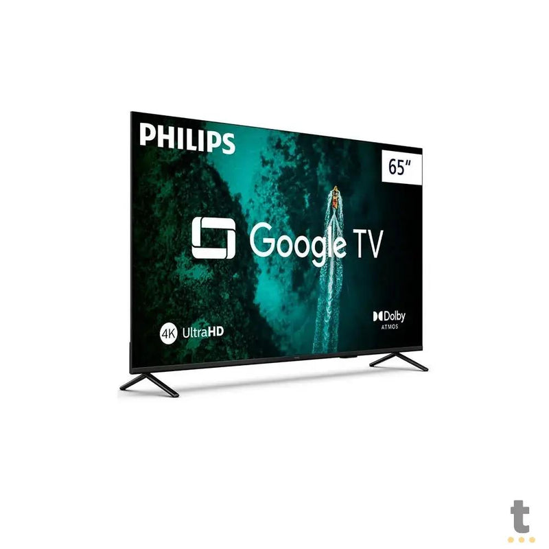 Smart TV Led Philips 65" UHD 4K Wi-fi Bluetooth USB HDMI Google TV Sem Bordas - 65PUG7419