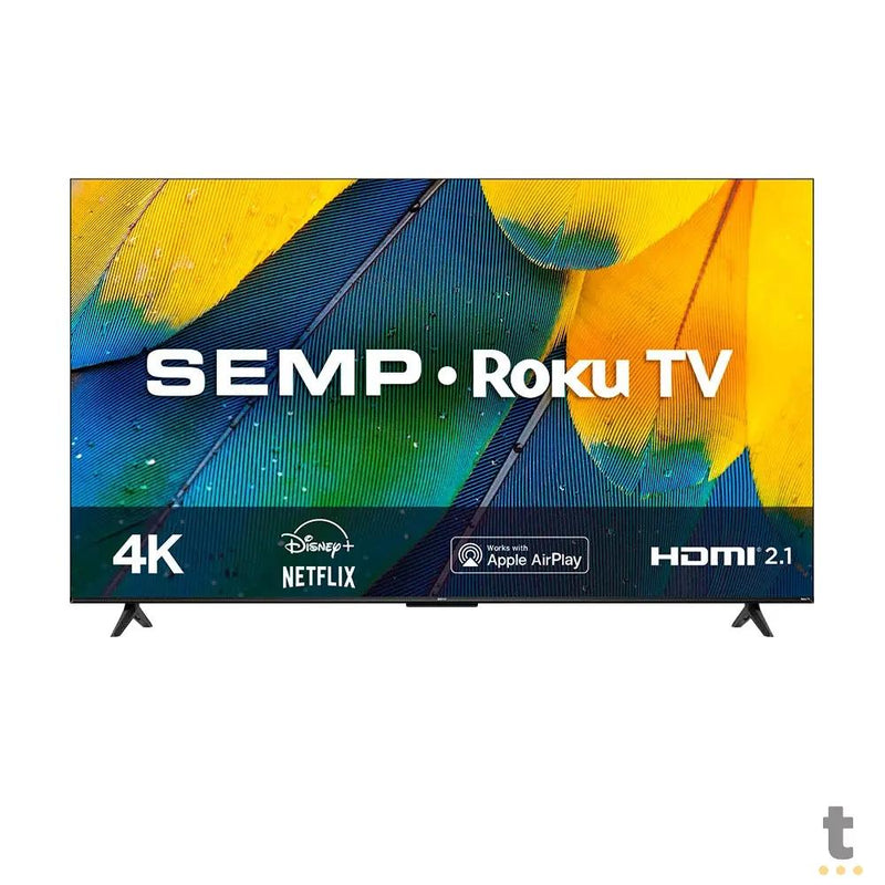 Smart TV Led Semp 50" 4K UHD Wi-fi USB HDMI Roku TV - 50RK8600