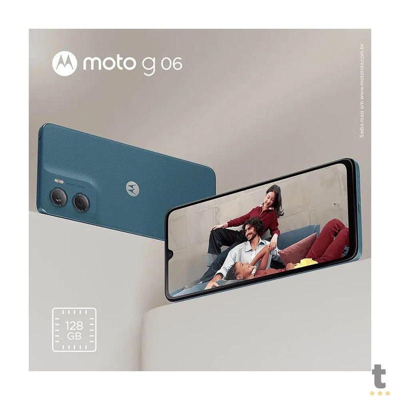 Smartphone Motorola Moto G06 12G 128Gb Octa-Core 4gb+8Gb Boost Android 15 Azul Marinho - XT2535-1