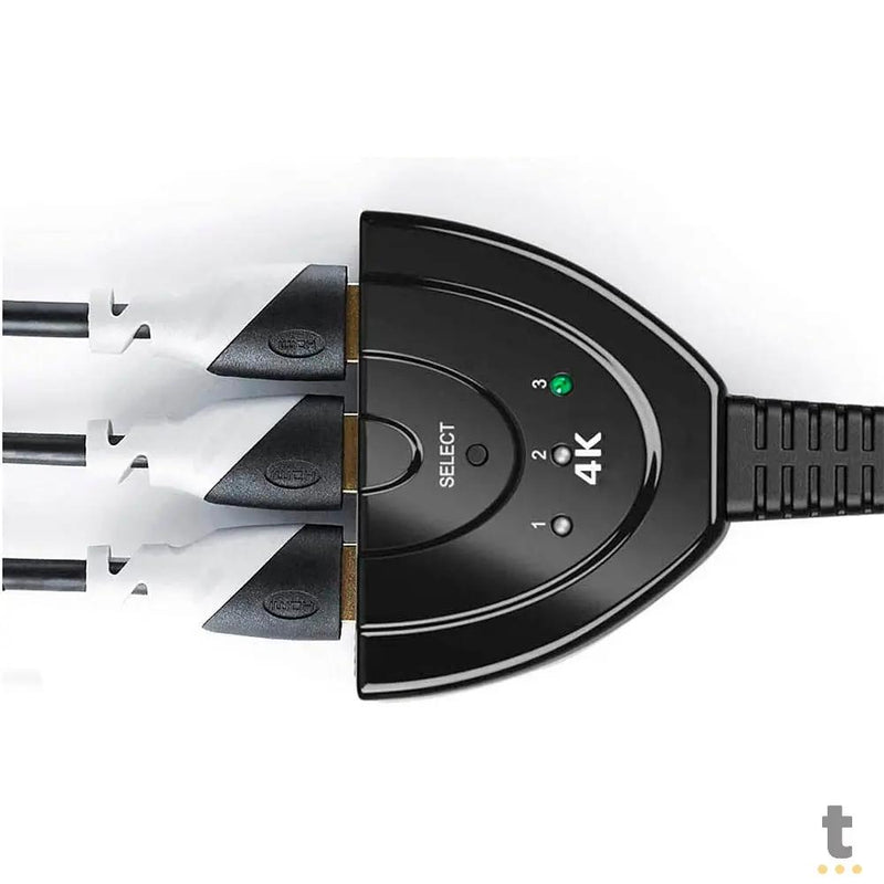 Splitter Divisor 1 Hdmi Macho Para 3 Hdmi Femea - KP-AD133