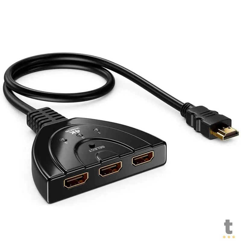 Splitter Divisor 1 Hdmi Macho Para 3 Hdmi Femea - KP-AD133