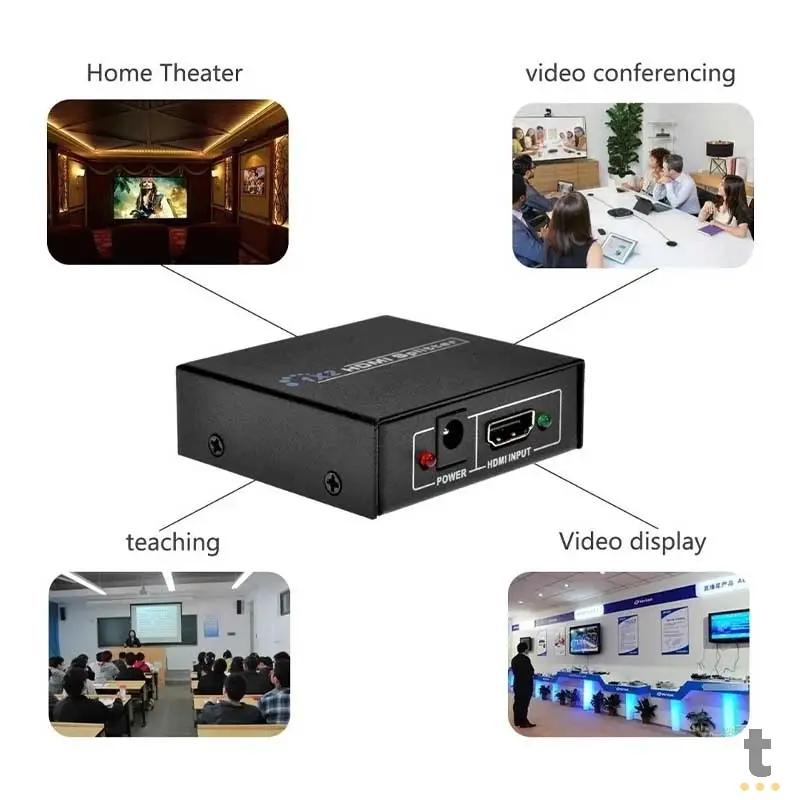 Splitter Multiplicador Divisor De Sinal Hdmi 2 Portas 1 X 2 Full Hd