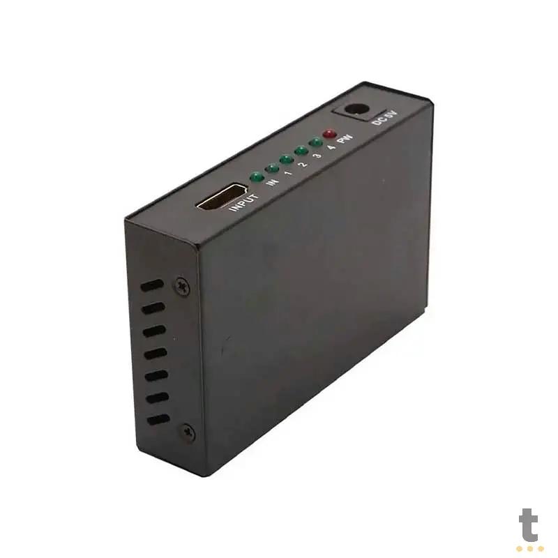 Splitter Multiplicador Divisor De Sinal Hdmi 4 Portas 1 X 4 4k