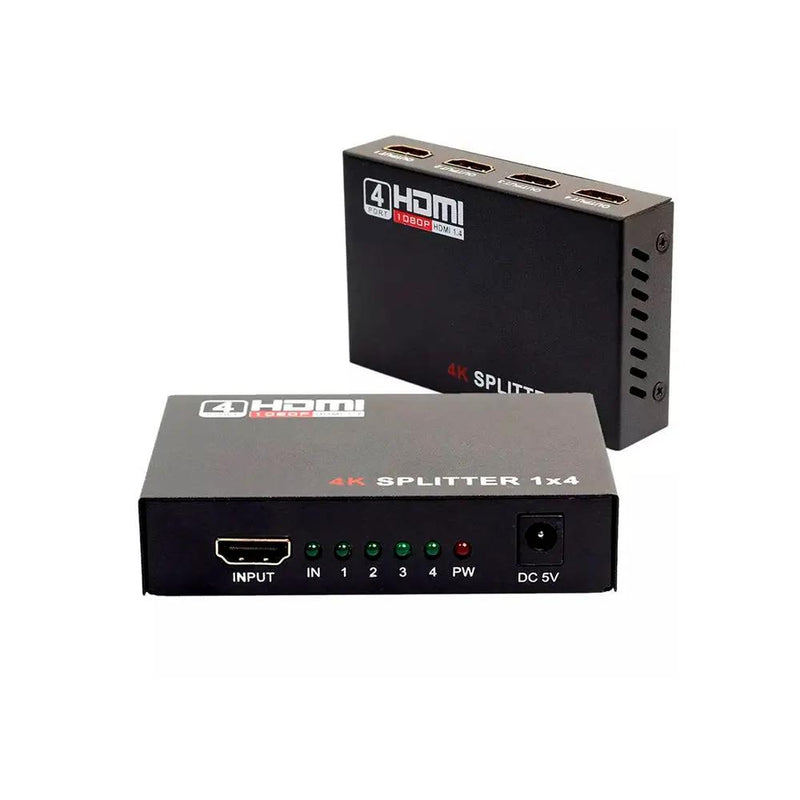Splitter Multiplicador Divisor De Sinal Hdmi 4 Portas 1 X 4 Full Hd 4K