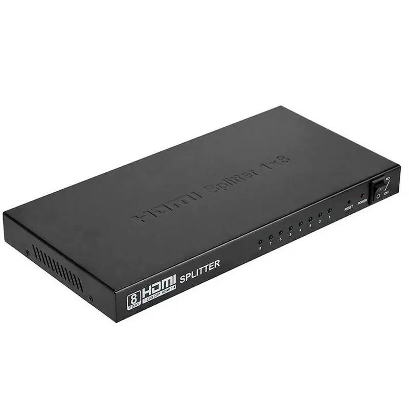 Splitter Multiplicador Divisor De Sinal Hdmi 8 Portas 1 X 8 Full Hd 4K