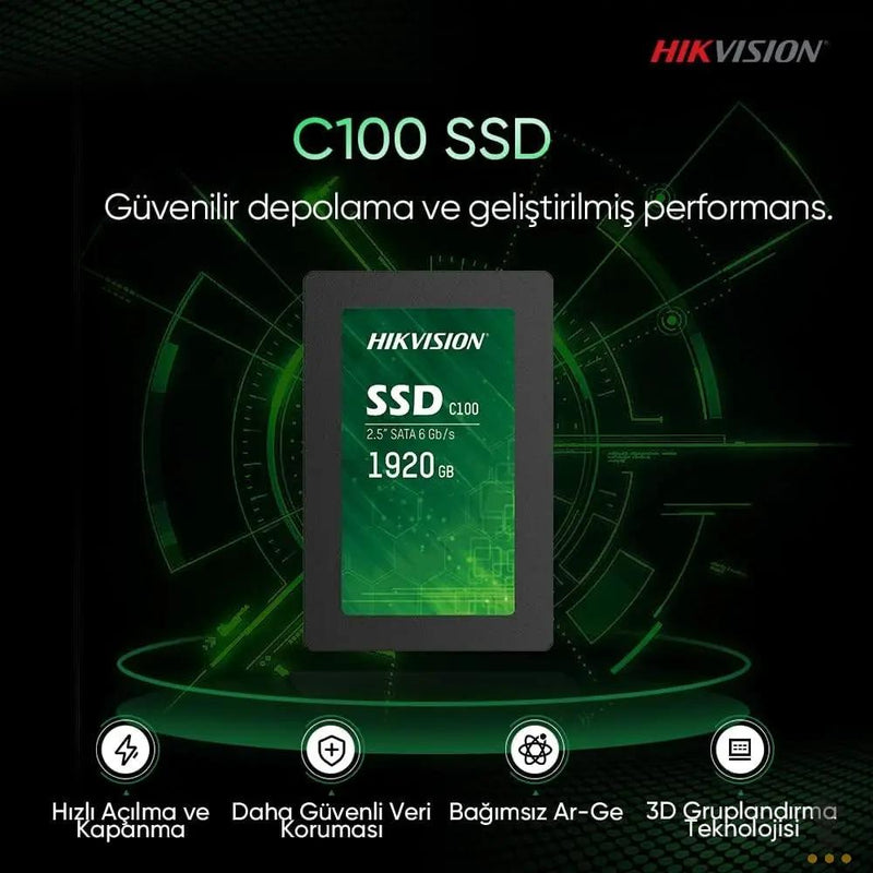 Ssd 1920gb Hikvision C100 2.5" Sata 3Gb/s - HS-SSD-C100/1920G