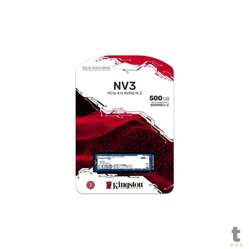 Ssd M.2 NV3 NVMe 500gb (480gb) Kingston 2280 Pci-e 4.0 - SNV3S/500G