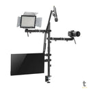 Suporte 4 em 1 Estúdio Setup Stream PCYes P/ Monitor, Microfone, Luz e Câmera - SE-MDS1041