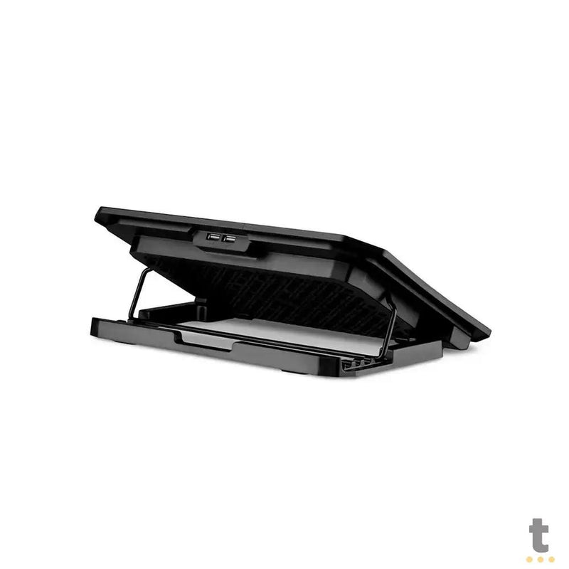 Suporte Cooler Para Notebook Multi Led Azul Dual Fan Preto - AC392