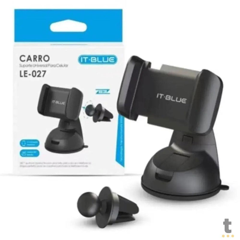 Suporte Veicular p/ Smartphone 3.5 a 6 pols IT-Blue C/ Rotação 2 em 1 - LE-027